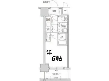 エスリード大阪プライムゲート(1K/12階)の間取り写真