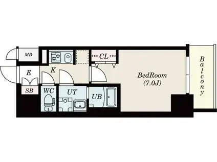 S-RESIDENCE鶴舞駅前(1K/10階)の間取り写真
