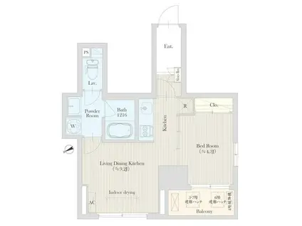 HIROO VILLAGE(1LDK/5階)の間取り写真