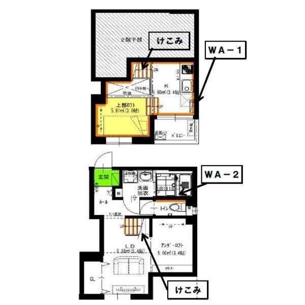 SQUARE大同(1SK/1階)の間取り写真