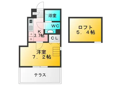 I・Sサンヴィアーレ(1K/1階)の間取り写真