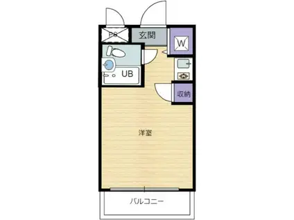 日神パレス西横浜(ワンルーム/1階)の間取り写真