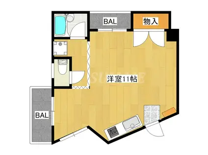 なり駒第3ビル(ワンルーム/4階)の間取り写真