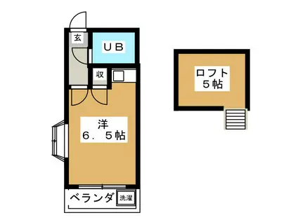 メゾンドブローニュ(ワンルーム/2階)の間取り写真