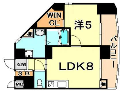プリマヴェーラ甲南山手(1LDK/5階)の間取り写真
