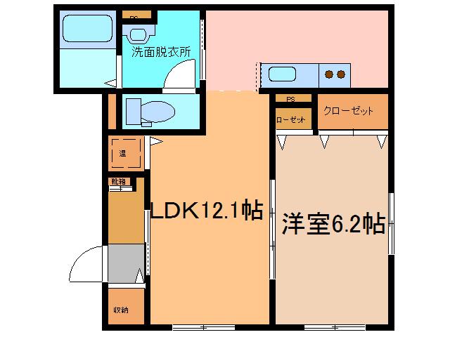 デーア・パラッツオ(1LDK/1階)の間取り写真