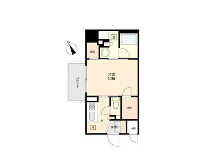 プライマル杉並方南町(1K/2階)の間取り写真