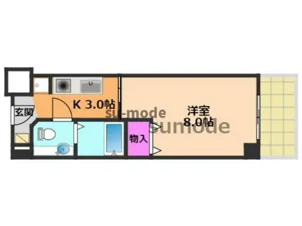 レフィナード(1K/5階)の間取り写真