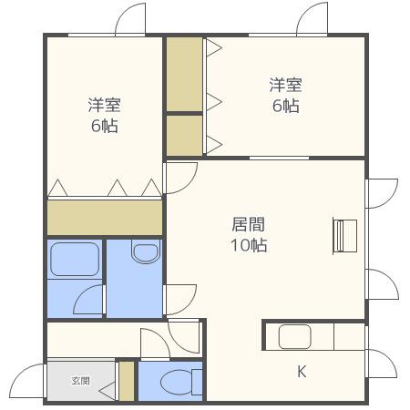 アーティスト45(2LDK/2階)の間取り写真