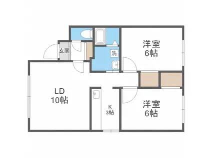 ルミナス41(2LDK/3階)の間取り写真
