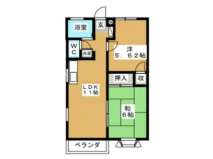 コーポラス本郷III(2LDK/1階)の間取り写真