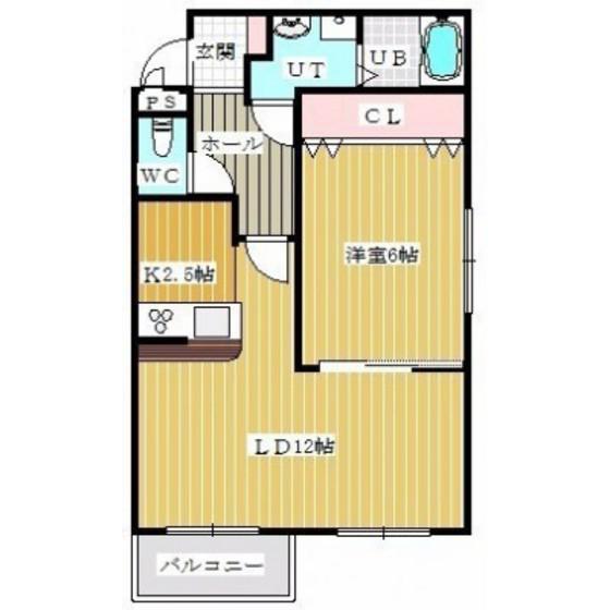 コンフォートパレス花園(1LDK/2階)の間取り写真