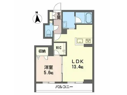 スマイリング桜田B(1LDK/1階)の間取り写真