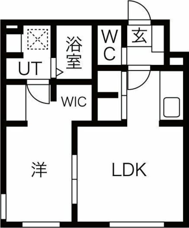 RーFINO札幌桑園(1LDK/4階)の間取り写真