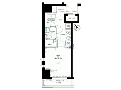 AXAS高田馬場(1K/5階)の間取り写真