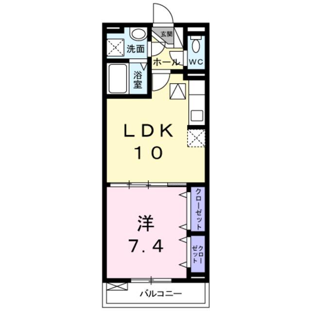 ブリーゼ・F II(1LDK/2階)の間取り写真