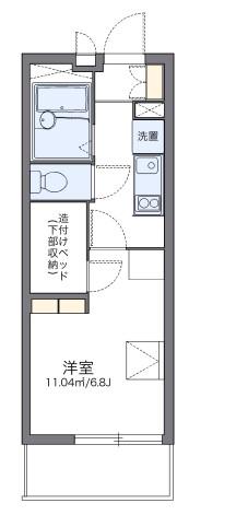 レオパレスエクセル御幣島(1K/4階)の間取り写真