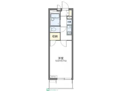 レオパレスシエレバウム(1K/1階)の間取り写真