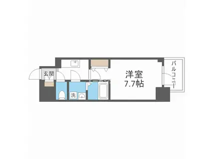 MELDIA CREST TAPP NAMBA ウエスト(1K/5階)の間取り写真