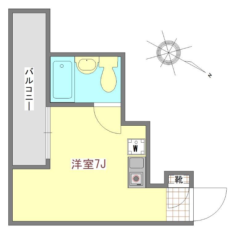 ウィング横浜(ワンルーム/5階)の間取り写真
