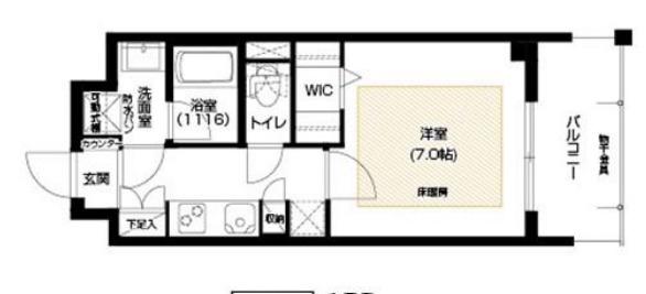 アーバネックス谷町II(1K/11階)の間取り写真