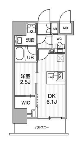 SYFORME木場 SYFORME木場(1DK/2階)の間取り写真