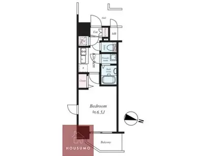 エスリード京橋グランツ(1K/9階)の間取り写真