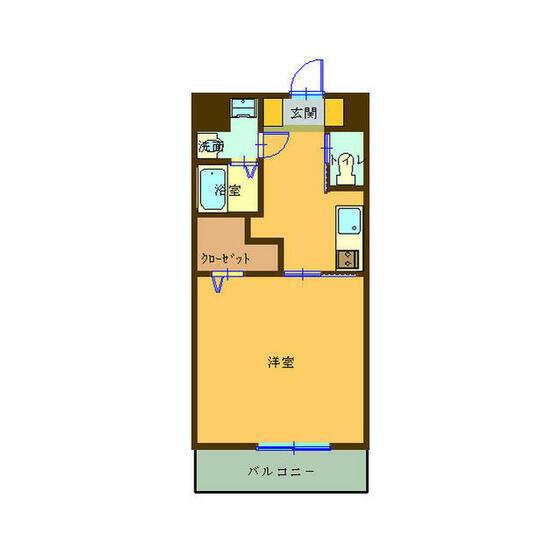 エフィシア保田窪(1K/2階)の間取り写真