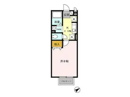 マメゾンアスカ(1K/2階)の間取り写真