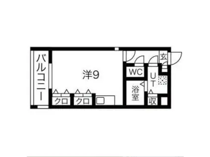 ジュネス姫里I(ワンルーム/1階)の間取り写真