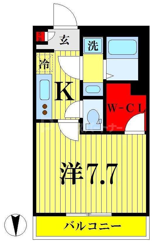 リブリ・T イースト(1K/6階)の間取り写真