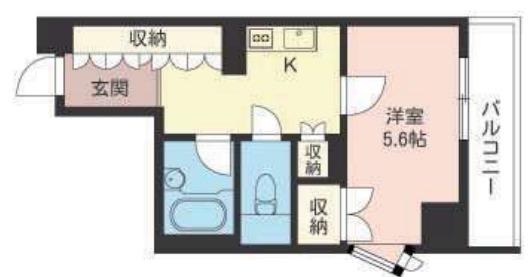 ラサンテ川崎(1K/6階)の間取り写真