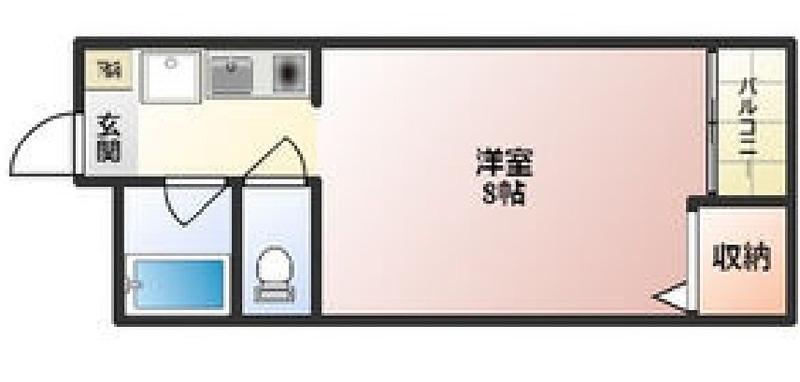 静佳ハイツ(1K/3階)の間取り写真