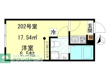 CELESTE KOGANE(1K/2階)の間取り写真