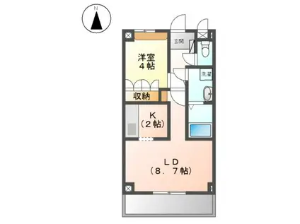 ヴィラシェル(1LDK/3階)の間取り写真