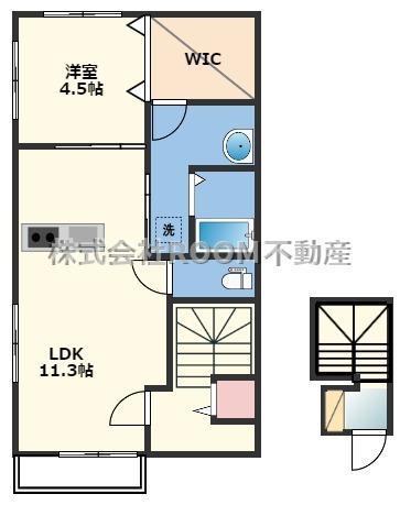 ＪＲ日豊本線 五十市駅 徒歩7分 2階建 築8年(1LDK/2階)の間取り写真
