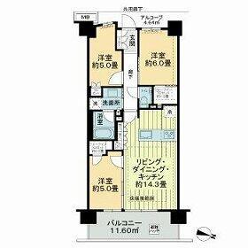 ジオ板橋大山(3LDK/8階)の間取り写真