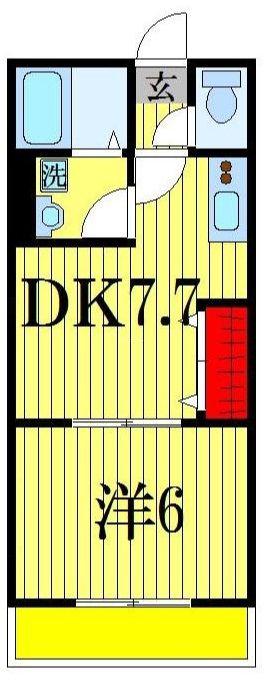 HOME(1DK/2階)の間取り写真