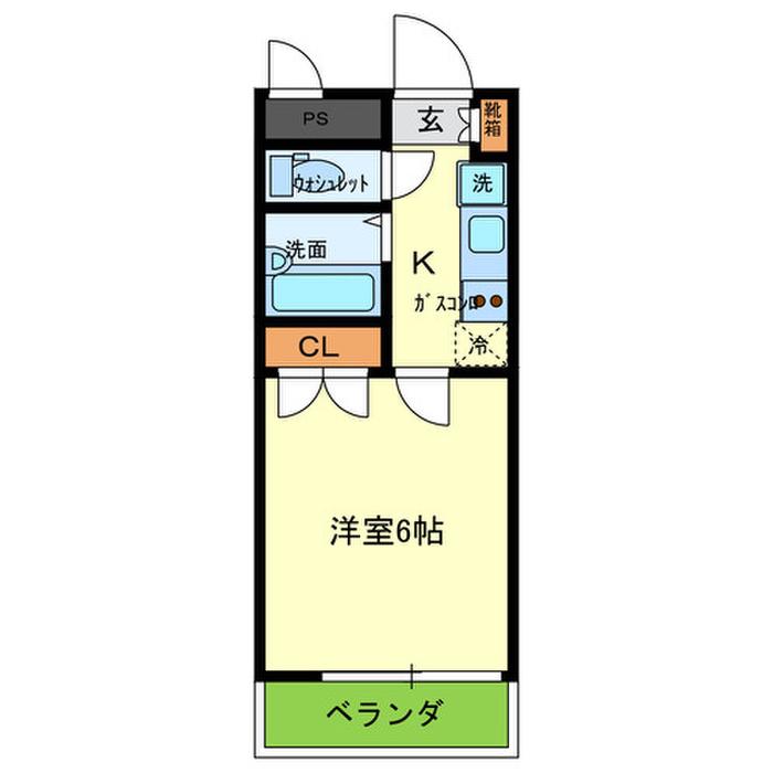 VIVRE(1K/1階)の間取り写真