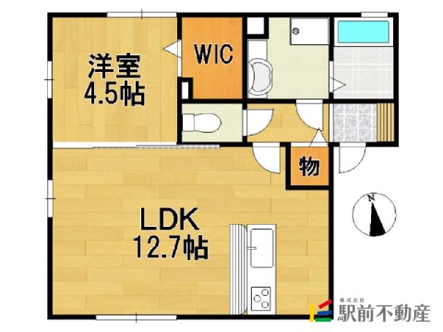 アルペジオ(1LDK/1階)の間取り写真
