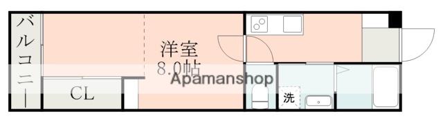 プレステージ吉野(1K/1階)の間取り写真