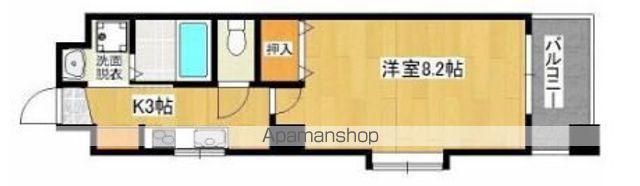 プレミール吉留(1K/3階)の間取り写真