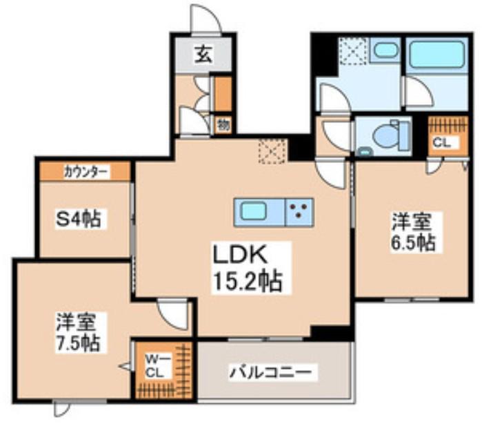 グランディ ヴィラ オオタカノモリ 2(2SLDK/3階)の間取り写真