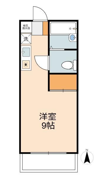 ドムス京王よみうりランド(ワンルーム/1階)の間取り写真