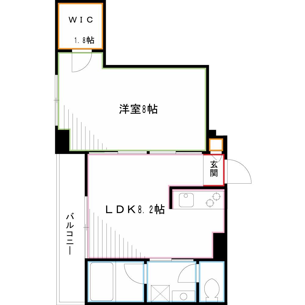 FERIO三鷹(1LDK/3階)の間取り写真
