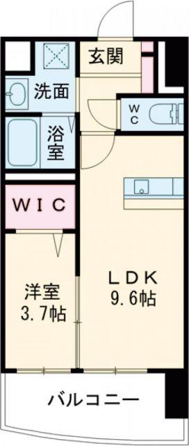 MID TERRACE(1LDK/4階)の間取り写真