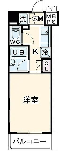 ルーブル蒲田弐番館(1K/10階)の間取り写真