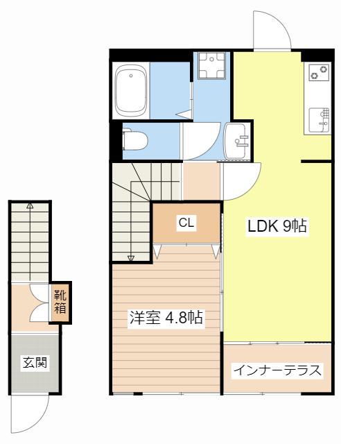 ガロファノ(1LDK/2階)の間取り写真