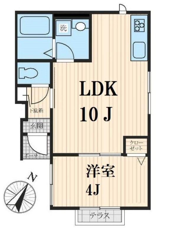 BON MAISON M(1LDK/1階)の間取り写真