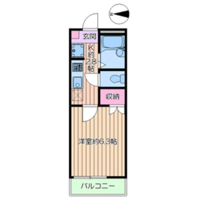 ソラーナ堀切(1K/1階)の間取り写真